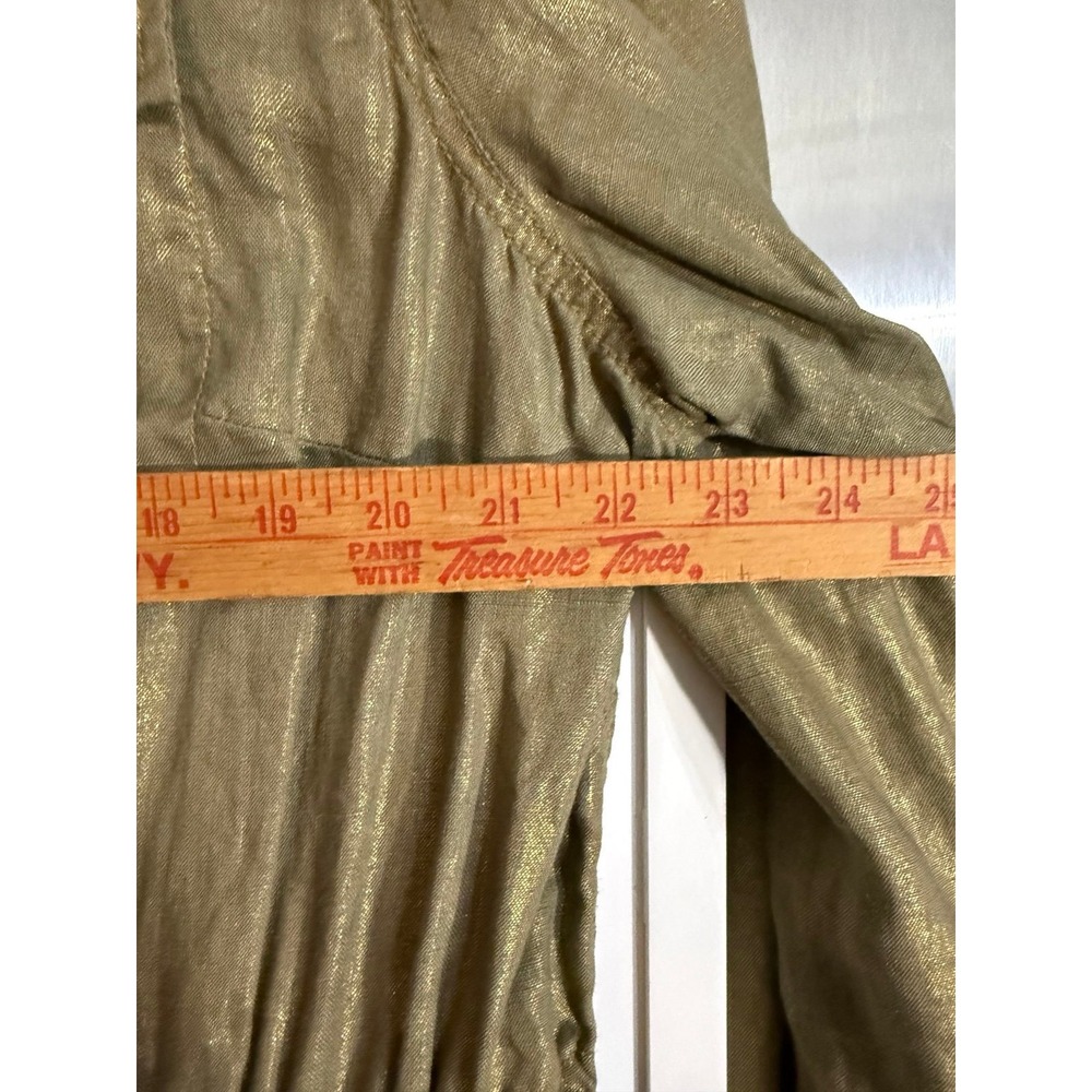 Michael Kors Metallic Olive Green Utility Jacket-size 1X - Picture 12 of 12